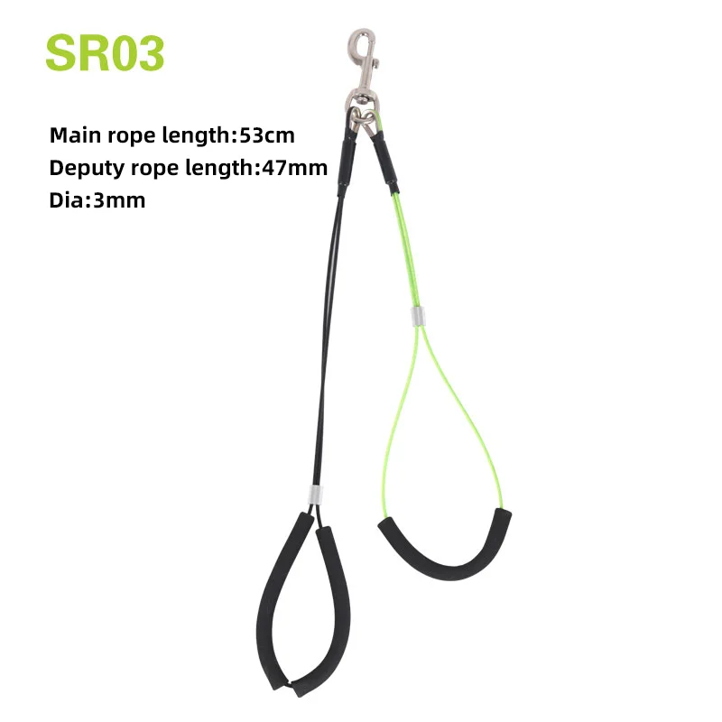 Double Ended Dog Leash Steel Pet Traction Wire Rope Outdoor Camping Cable Training Rope with Sustainable Feature for Pet Owners