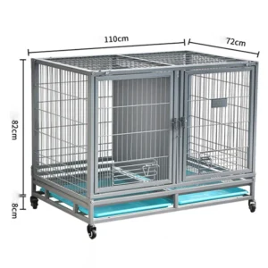 Double Gate Ferric Cage Dog Cage for Pet Dog Crate Pet Crate