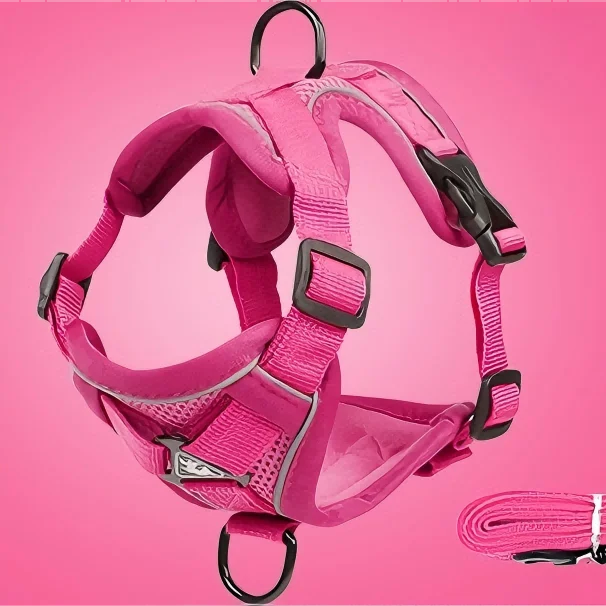 Double Layer Breathable Pet Harness Adjustable Soft Mesh Dog Vest Harness for Small Medium Dogs Cats Outdoor Walking