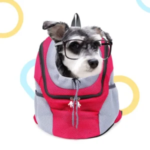 Double Shoulder Portable Travel Backpack Outdoor Pet Dog Carrier Bag Front Bag Mesh Backpack Head