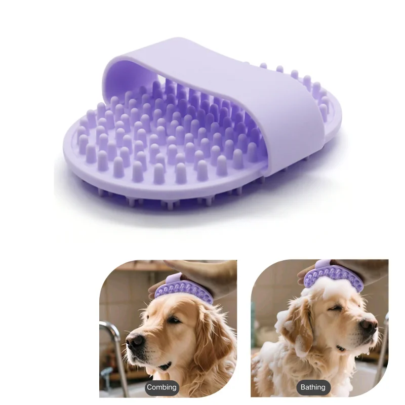 Double Side Dog Wash Brush Soft Silicone Pet Cleaning Brush Cleaning Supplies for Dogs and Cats Pet Supplies for Soothing Massage