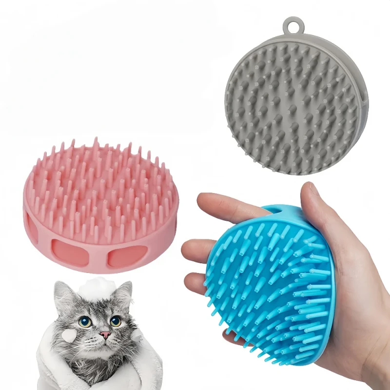 Double Sided Pet Bath Brush for Cats and Dogs with Massage and Cleaning Functions