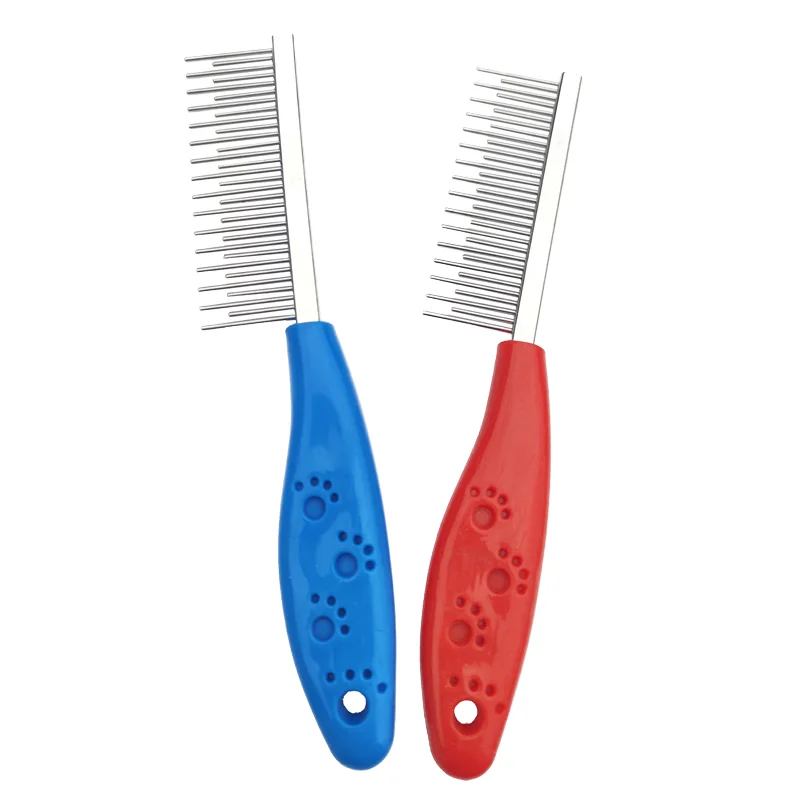 Double Sided Teeth Hair Fur Grooming Cleaning Comb Pet Dog Cat Animal Puppy Stainless Steel Material Sustainable