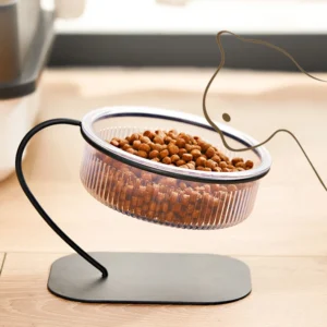Dropshipping Detachable Rounded Plastic Stand Luxury Raised Feeding Elevated Food Water Small Puppy Cat Pet Bowls 15cm