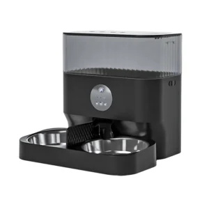 Dual Bowl Smart Plastic ABS Waterproof Pet Feeder LCD Display APP Controlled Battery Charge Powered Automatic 5L Timing Feeding