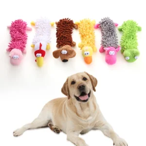Durable 6 Animal Shapes Squeaky Pet Toys, Bite Dog Plush Toys