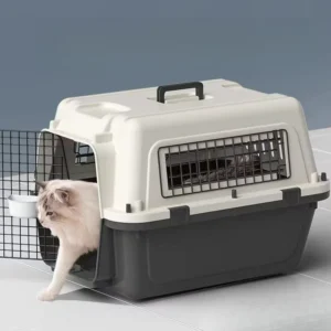 Durable Airline Approved Pet Carrier for Cats and Dogs Portable Travel Crate With Ventilation