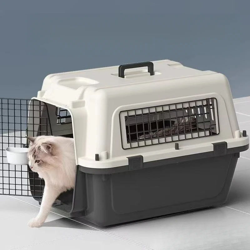 Durable Airline Approved Pet Carrier for Cats and Dogs Portable Travel Crate With Ventilation