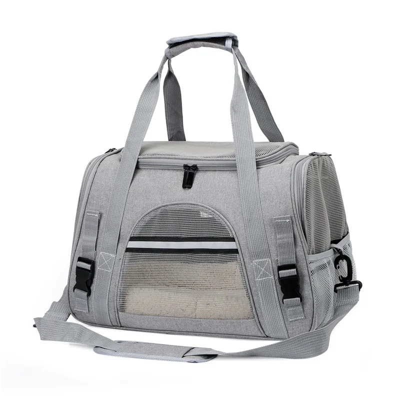 Durable Airline Approved Soft Sided Polyester Zipper Closure Pet Travel Carrier for Cats and Dogs