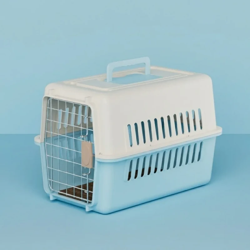 Durable Airline Shipping Approved Pet Transport Cage Plastic Classic Style Carrying Case Pet Travel Carrier for Cats