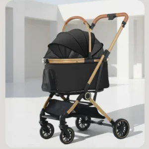 Durable Breathable Lightweight Adjustable Foldable Portable 4-Wheel Aluminum Alloy Large Capacity Outdoor Pet