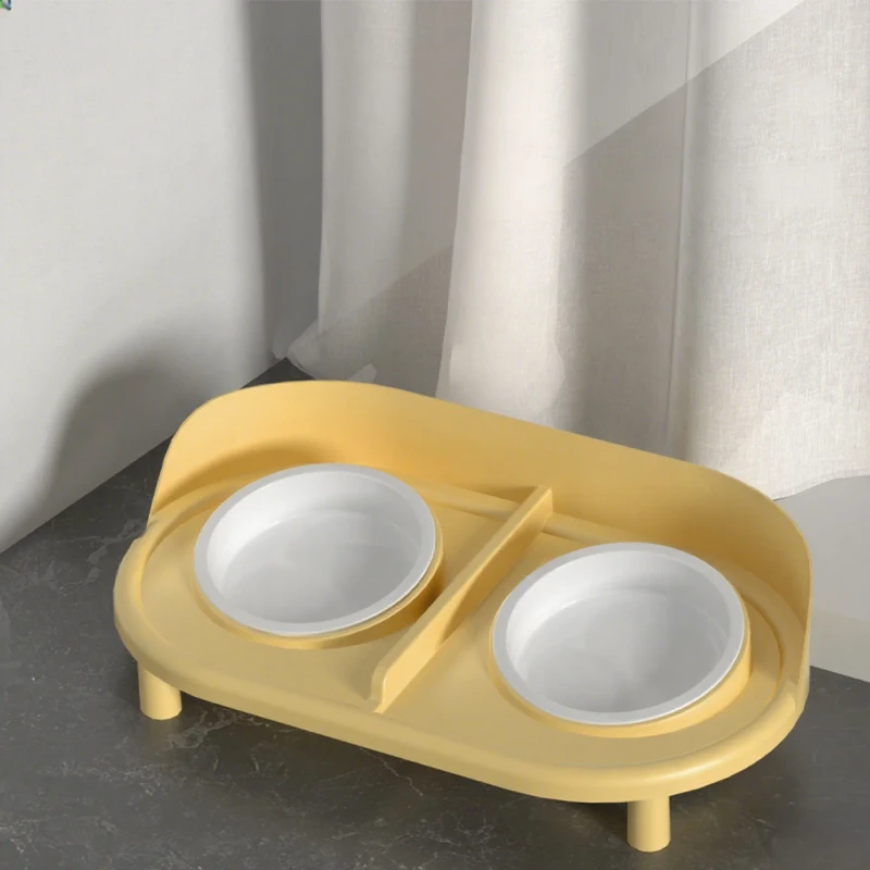 Durable Ceramic Pet Feeder Bowls for Dogs Cats Chickens Birds No Spill No Slip Mat for Food Water