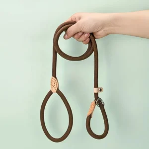 Durable Comfortable Fashion Soft Adjustable Retractable Solid Nylon Dog Leash with Rivet Decoration for Dogs Cats Small Animals