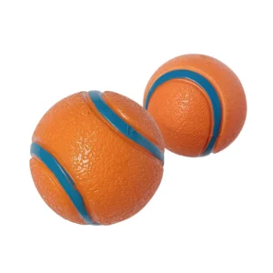 Durable Cute Eco-Friendly Rubber Basketball Shaped Spherical Elastic Ball Sound Interactive Dog Chew Toy for Teething Training