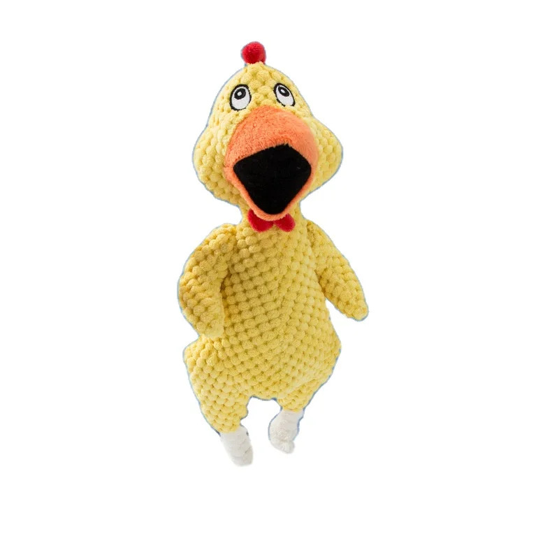 Durable Dog Toys Animal Shape Pets Plush Toy Cleaning Training Sound Interactive Rope Squeak Dog Chew Soft Toy