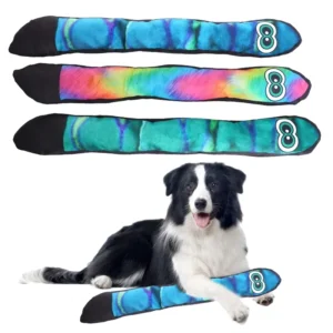 Durable Eco Friendly Suede Plush Snake Toy with Big Eyes Bibi Barking Dog Toy Squeak Pet Supplies for Pets