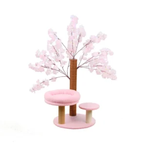 Durable Handmade Cherry Tree Cat Scratcher Wrapped in Sisal Rope 68cm with Plastic Pot Claw Scratcher Artificial Trees Product