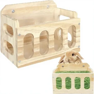 Durable Hanging Less Wasted Rabbit Hay Feeder for Guinea Pigs and Chinchillas Small Animal Pet Cage Supplies