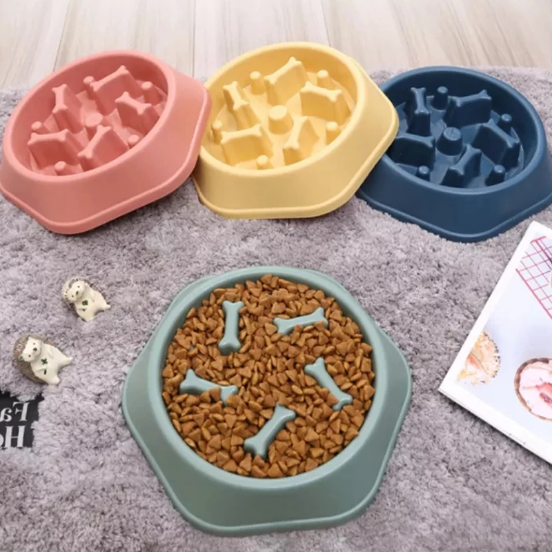 Durable Large Non toxic Prevent Chock Feeding Food Slow Feeder Dog Bowl Pet Bowl