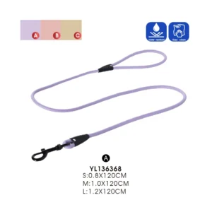 Durable PVC Dog Leash Lightweight Pet Lead for Small Medium Large Dogs in Multiple Colors