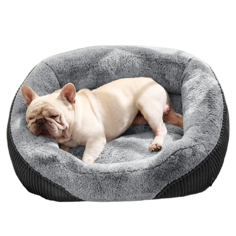 Durable Pet Bed Orthopedic Cat Bed Nest Thickened PP Cotton Filling Warm Comfortable Cat Bed