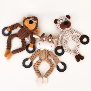 Durable Pet Chewing Interactive Plush Dog Chew Squeak Toys Set Pet Accessories for Dogs Custom Pet Toy Stuff Toys
