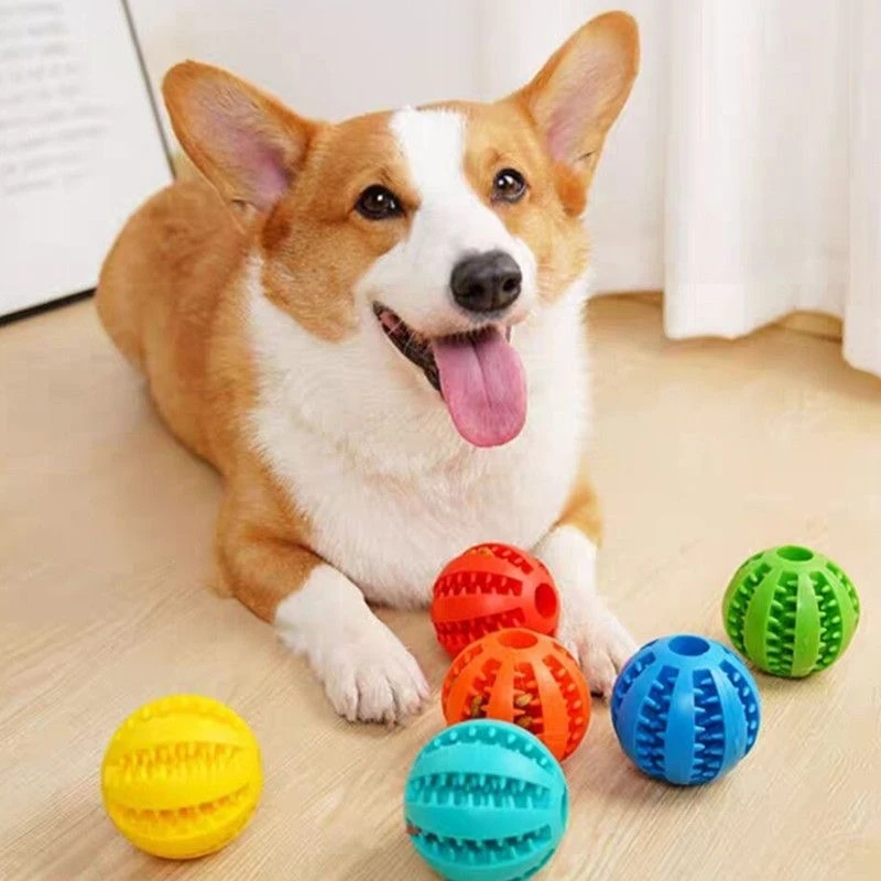 Durable Pet Teeth Cleaning Ball Interactive Food Dispensing Bite Resistant Puppy Training Stress Relief Pet Chew Toys