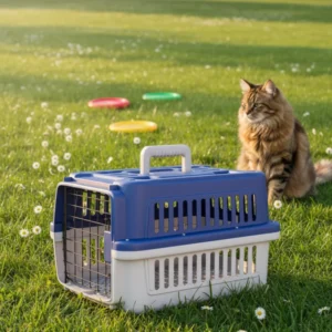 Durable Pet Travel Carrier with Handle Airline Compliant Dog Cat Cage