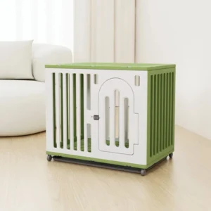 Durable Plastic Pet Cage & House Easy to Clean Solid Pattern Button Closure for Indoor & Outdoor Use for Dogs Cats & Rabbits