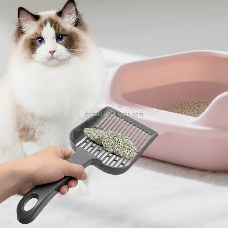 Durable Plastic Pet Waste Disposal Tool Cat Litter Shovel with Fall-Resistant Design Toilet Picker Artifact Cat Litter Scoop