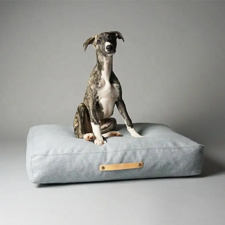Durable Relax Dog Bed Accessories Warm Plush Pet Beds with Cute Solid Pattern Travel-Friendly
