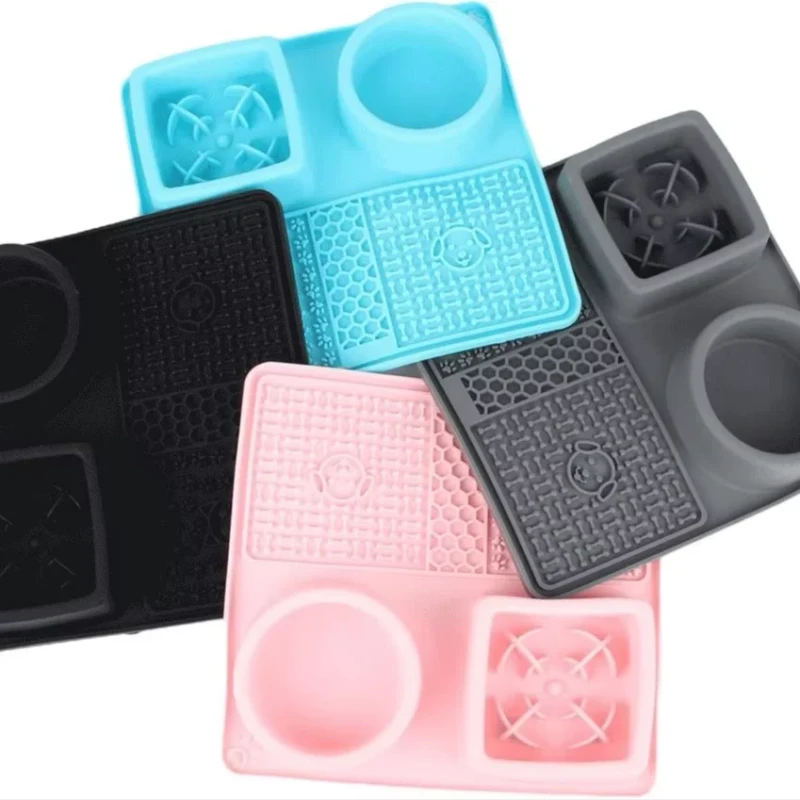 Durable Silicone Dog Slow Feeder Plate Non Toxic Pet Supplies for Healthy Eating Eco Friendly Bowl