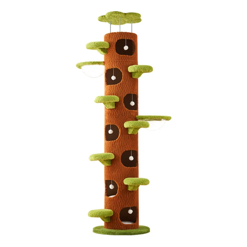 Durable Solid Cat Climbing Tower Wear Resistant Cat Tree with Non Slip Design for Long Term Household Use