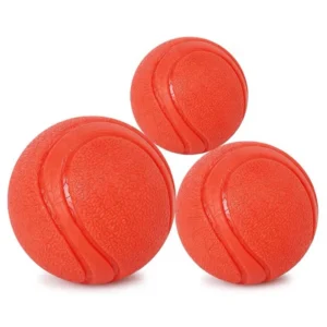 Durable Solid TPR Rubber Bouncing Dog Toy Bite Resistant Squeak Pet Interactive Toys