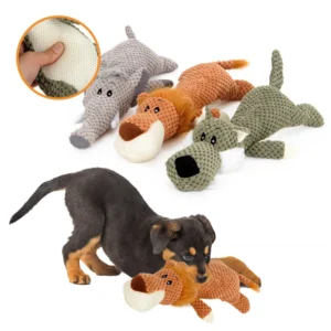 Durable Squeaky Interactive Dog Tug Toy Pet Dog Rope Plush Toys Pet Chew Dog Toys