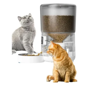 EJL Large Capacity Automatic Pet Feeder 4L Storage Plastic Bowls Charge Powered Modern Machines for Dogs Cats Food Serving Solid