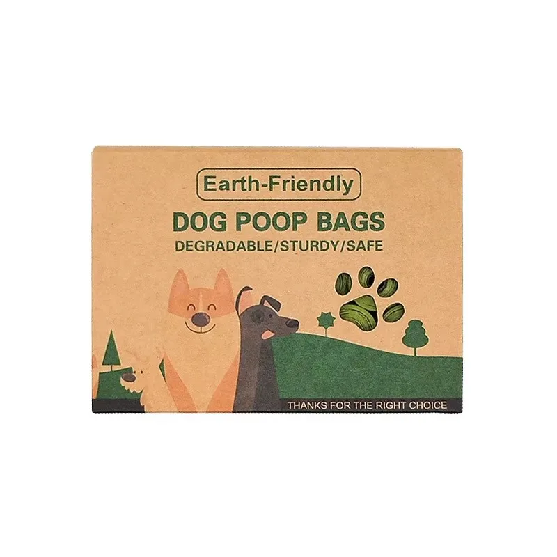 EPI Biodegradable Polyester Pet Waste Bags Poop Pickup Dispenser for Dog Outing Outdoor Use