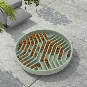 ES Pro Durable Rounded Solid Design Silicone Puzzle Feeding Bowl for Small Pets