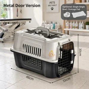EUR PET Luxury Two Door PP Dog & Cat Carrier Airline Approved Portable Travel Kennel Without Wheels