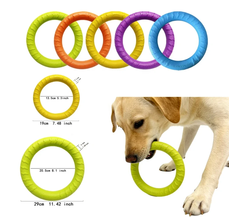 EVA Eco-friendly Floating Dog Pull Ring Teething and Training Interactive Pet Toy for Border Collie