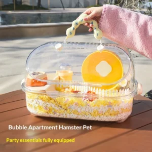 Ear Bubble Apartment Plastic Hamster Cage Foldable Luxury House Set for Golden Bear Small Rodent Pet Breeding Daily Supplies