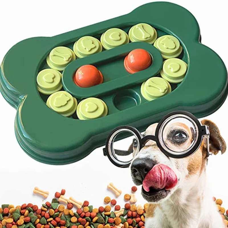 Easing Anxiety and Curbing Destructive Behavior IQ Training Bone Shape Dog Puzzle Toys