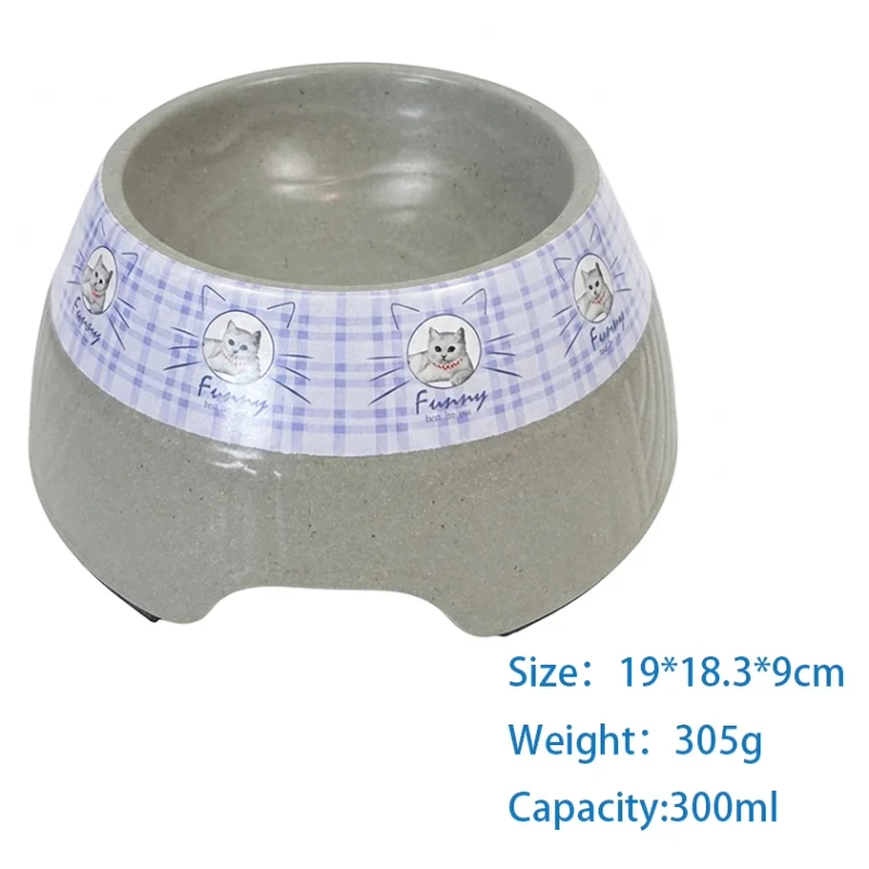 Easy Clean Pet Plastic Bowl for Dog and Cat for Food or Water Pet Feeder Customized Pattern