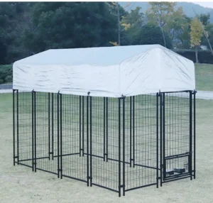 Easy Install Black Popular Pre Assembled Kit Pet Cage Welded Metal Dog Crate Kennel Cage Dog Strong Metal Outdoor