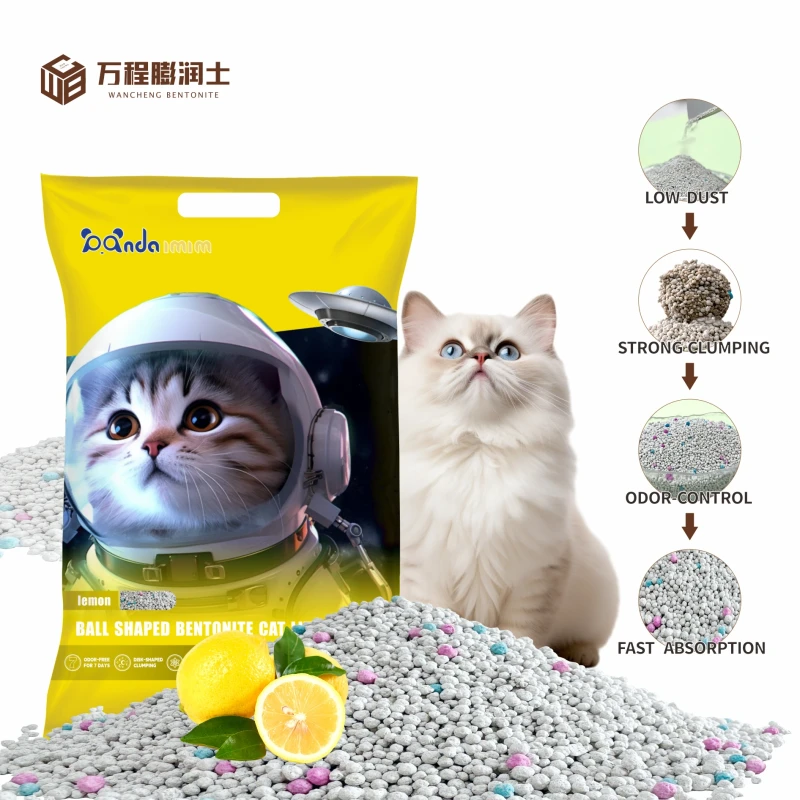 Eco Clean OEM ODM Bentonite Cat Litter Suppliers Lemon Scent Dust Free Strong Clumping Cat Litter Sand