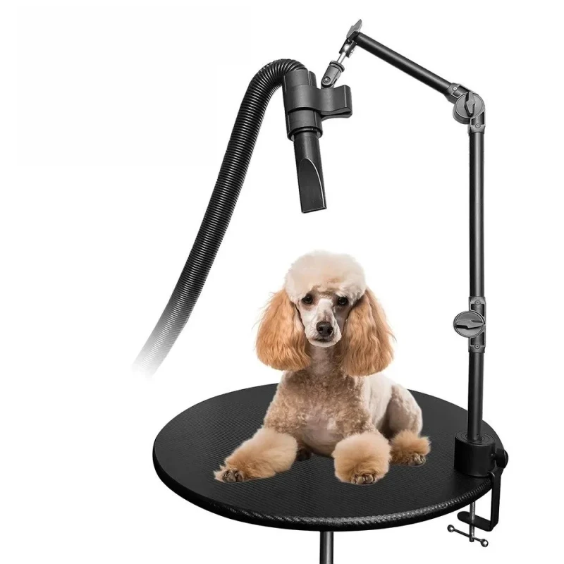 Eco Friendly 2 in 1 Hands free Aluminum Dog Grooming Arm Hair Removal Mitts Rollers Hair Dryer Stand Grooming