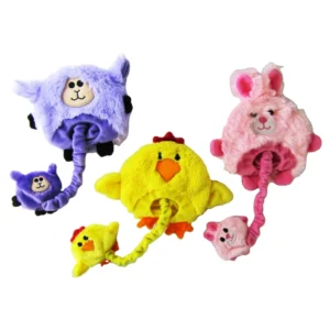 Eco-Friendly Animal Shaped Chew Toy for Pets Soft Stuffed Dog Toy Made of Plastic and Wood for Cats and Dogs