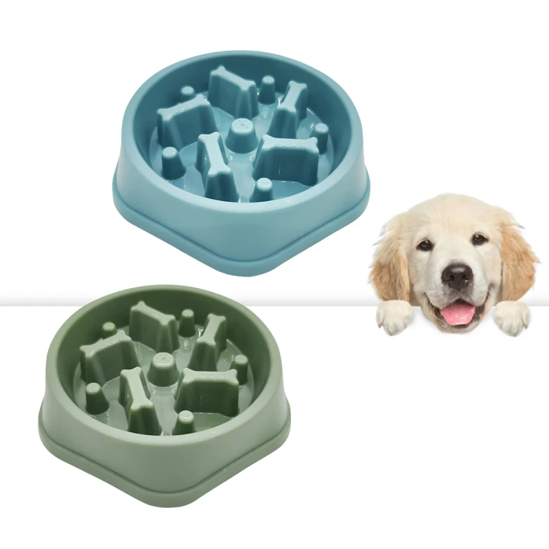 Eco-Friendly Anti-Choking Slow Food Dog Bowl Anti-Overturning Plastic PP Pet Bowl Feeder for Dogs and Cats