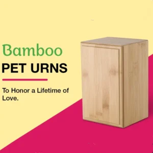 Eco Friendly Bamboo Pet Urn Pull Out Memorial Ashes Box for Dogs Cats and Small Animals Funeral Supplies