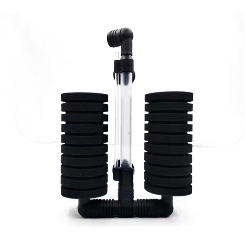 Eco Friendly Betta Fish Shrimp Aquarium Accessory XY-2822 Double Head Sponge Filter Quiet Pneumatic Filtration